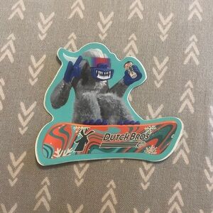 Dutch Bros Blue and Red Skateboard Sticker